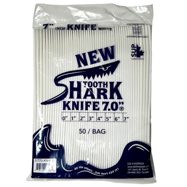 E2E FOOD PACK - NESTED PP70 TEA SPOON SHARK WHITE 50UN