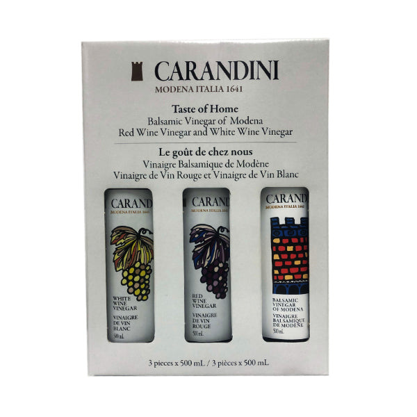 CARANDINI - TRIO RED BOX VINEGAR 3x500 ML