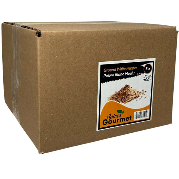 SPICES GOURMET - GROUND WHITE PEPPER 5LB