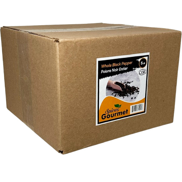 SPICES GOURMET - WHOLE BLACK PEPPER 5LB