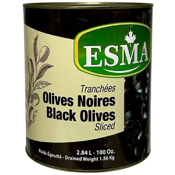 ESMA - BLACK SLICED OLIVES 6x100 OZ