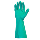SAFETY ZONE - GREEN NITRILE FLOCKED 12in LRG 10x12x1PK