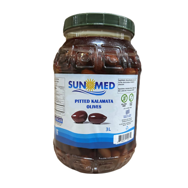 SUNMED - KALAMATA OLIVES PITTED 3LT