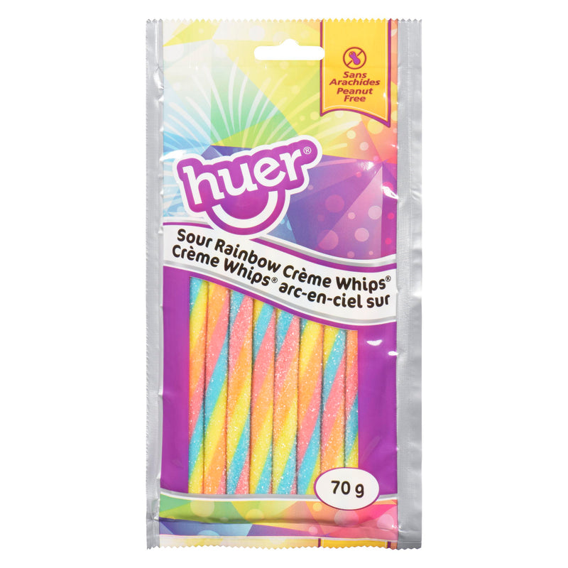 HUER - POCKET PALS SOUR RAINBOW CREME WHIPS 70GR