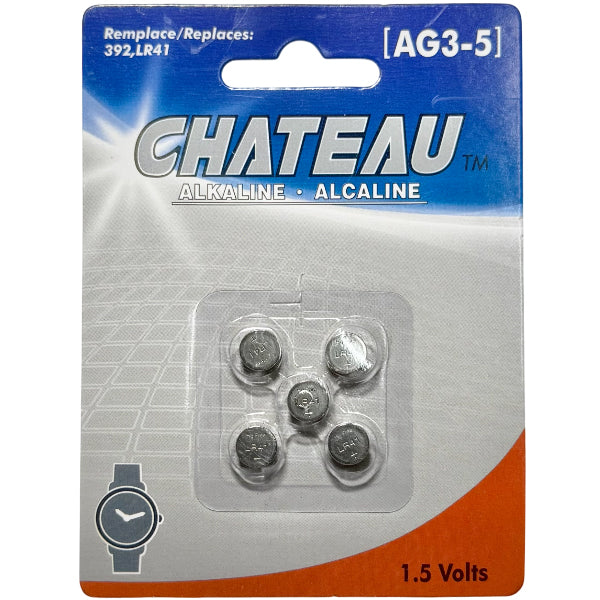 CHATEAU - 392 AG3-5 WATCH BATTERIES 5EA