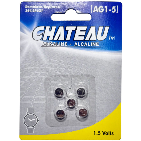 CHATEAU - 364  AG1-5 WATCH BATTERIES 5EA