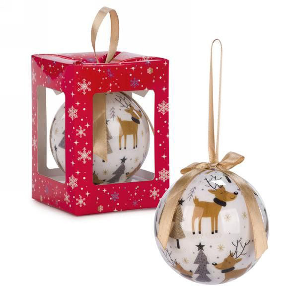 APEX - 3IN DEER AND TREE ORNAMENT EA