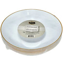 NATURALE - 9" WHITE PLATE W/ GOLD RIM 12x10 PK