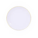 PARTY  COUTURE - WHITE W/GOLD RIM 10.25oz PLATES 12x10 PK