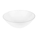 NATURALE - WHITE SALAD BOWLS W/ SILVER RIM 112oz 50x1 UN