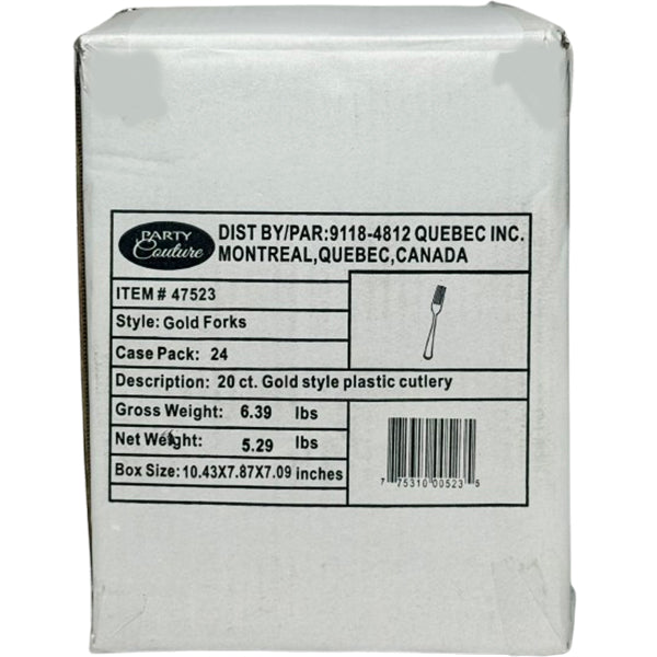 PARTY CAUTURE - STELLER GOLD FORKS 24x20 PK