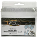 MADISON - CLEAR MINI FORKS 100CT