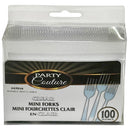 MADISON - CLEAR MINI FORKS 100CT
