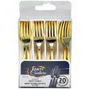 PARTY  COUTURE - GOLD MINI FORKS 20 PK