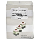 PARTY COUTURE - CLEAR SQUARE INCLINE MOUSSE CUP 8 PK