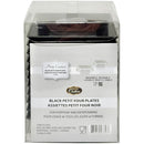 PARTY COUTURE - BLACK MINI SQUARE PLATES 2.5IN 12EA