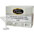 PARTY COUTURE - MINI SQUARE MARTINI CUP 6 PK