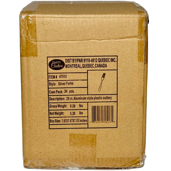 PARTY CAUTURE - STELLER SILVER FORKS 24x20 PK