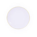 PARTY  COUTURE - WHITE W/GOLD RIM 7.5oz PLATES 10PK