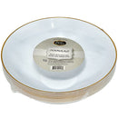 NATURALE - 9" WHITE PLATE W/ GOLD RIM 10PK