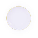 PARTY  COUTURE - WHITE W/GOLD RIM 10.25oz PLATES 10PK