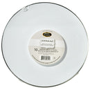 NATURALE - 7.5" WHITE PLATE W/ SILVER RIM 10PK