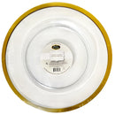 PARTY  COUTURE - 13IN CLEAR CHARGER PLATE WITH GOLD BAND 4 PK