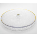 PARTY  COUTURE - HAMMER CLEAR 13IN CHARGER WITH GOLD RIM 4 PK