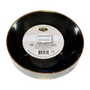 NATURALE - 6oz BLACK BOWLS W/ GOLD RIM 10PK