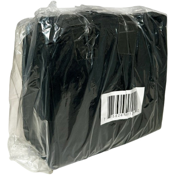 PETRO PLASTICS - REUSEABLE BLACK PRINT NON-WOVEN T SHIRT BAG 50PK