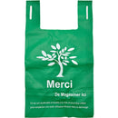 PETRO PLASTICS - REUSEABLE GREEN PRINT NON-WOVEN T SHIRT BAG 50PK