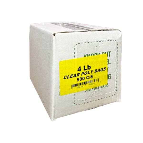 PETRO PLASTICS - 4LB CLEAR POLY BAGS 5X3X12 500EA