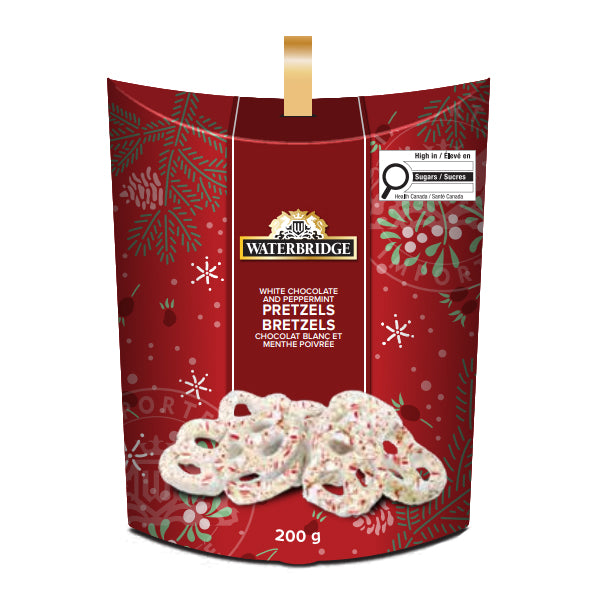 WATERBRIDGE - CHOCOLATE COVERED PEPPERMINT PRETZEL 200GR