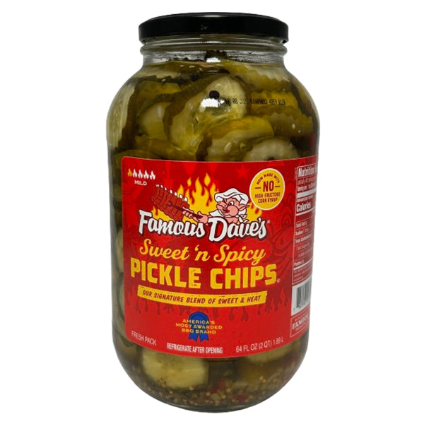 FAMOUS DAVES - SWEET N SPICY PICKLES CHIPS 1.89L