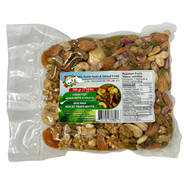 IMG SATIN - UNSALTED MIXED NUTS & FRUITS 500GR