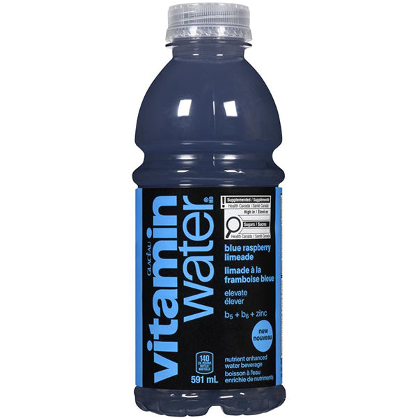 GLACEAU - VITAMIN WATER BLUE RASPBERRY LIMEADE 591ML