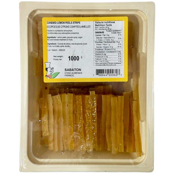 SABATON - CANDIED LEMON PEEL STRIPS 1KG
