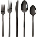 SAFDIE & CO - FLATWARE STAINLESS STEEL BLACK MIRROR 20PC