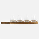 S&CO HOME - ADAN  GLASS AND WOOD TASTING SET EA