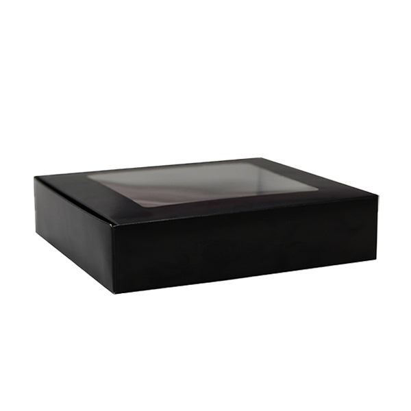 FOODIE SQUARE - 8X8X2 FOLDING BLACK WINDOW BOX 10EA