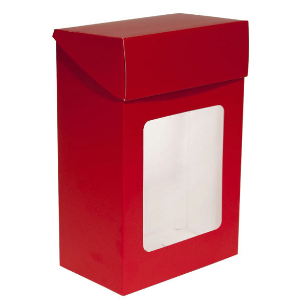 FOODIE FLIP TOP - RED LARGE BOX 5x3x7.5 10EA