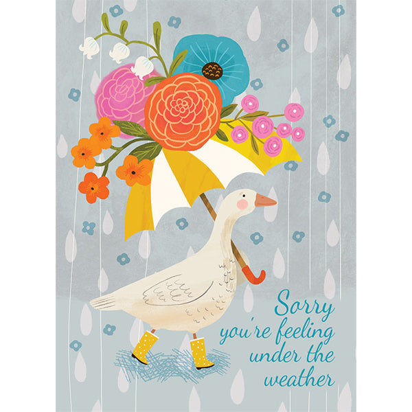 GET WELL - UNDER THE WEATHER CARD