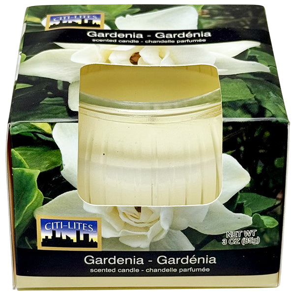 CITI LITES - GARDENIA GLOBE JAR CANDLE 3OZ