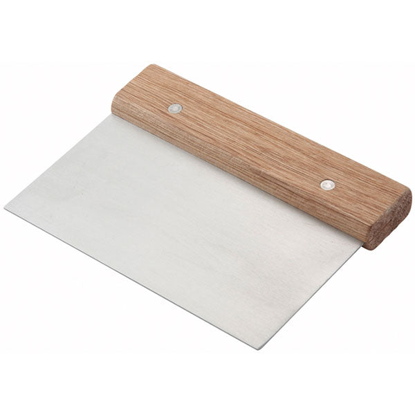 WINCO - DOUGH SCRAPER WOOD HANDLE 1EA