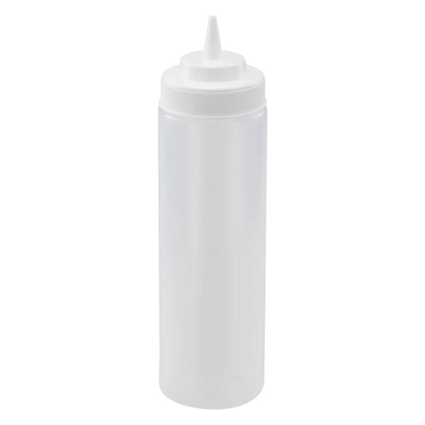 WINCO - 24oz WIDE MOUTH SQUEEZE BOTTLE CLEAR 6PK EA