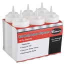 WINCO - 24oz WIDE MOUTH SQUEEZE BOTTLE CLEAR 6PK EA