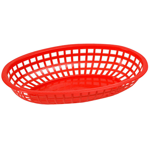 WINWARE - RED PREMLUM OVAL BASKET 12CT