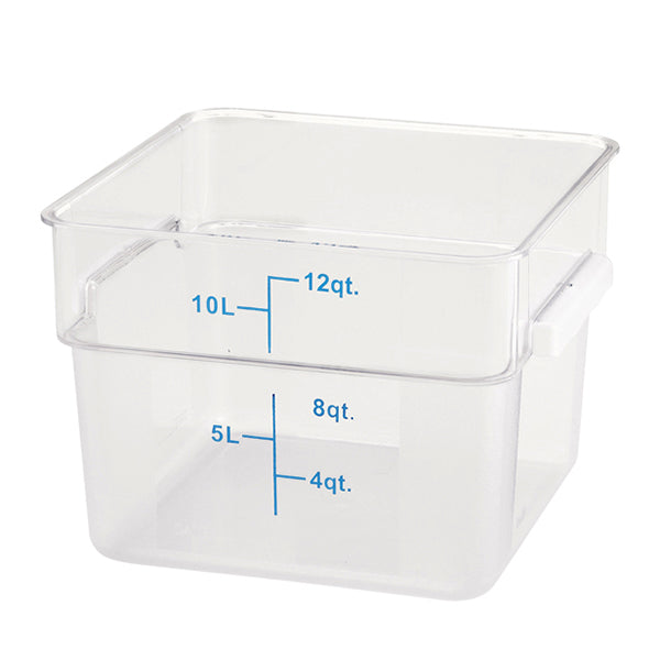 WINCO - SQUARE 12QT STORAGE CONTAINER EA