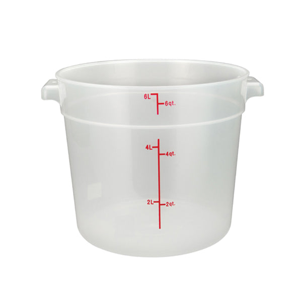 WINCO - 6qt ROUND FOOD STORAGE CONTAINER 1EA