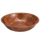 WINCO - 10" WOVEN WOODEN SALAD BOWL 1EA